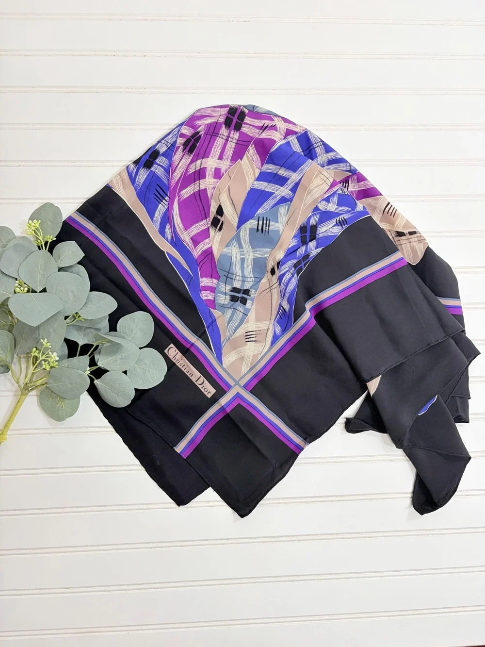 Vintage Christian Dior Geometric Scarf